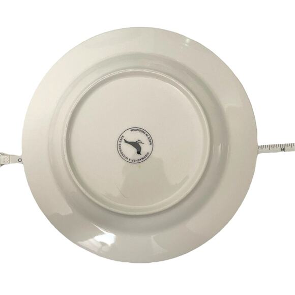 Anthropologie Salad Dessert Plates Floral Design Yellow 8" Set of 4 - Picture 3 of 9